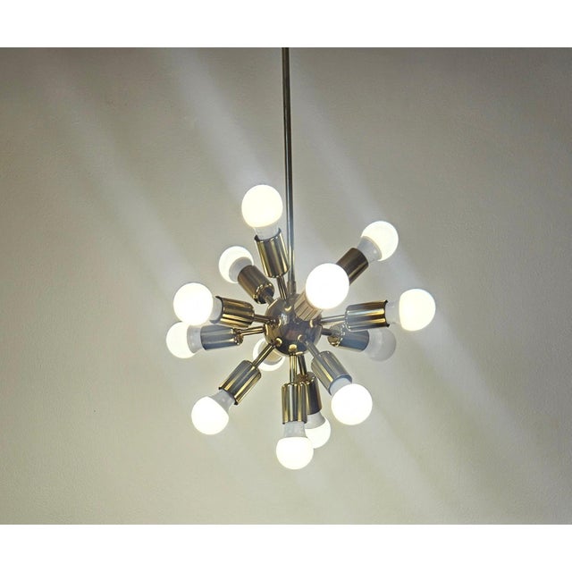 Gold Mid-Century Space Age Sputnik Chandelier, 1970s For Sale - Image 8 of 16