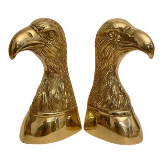 Vintage Brass Eagle Bookends - A Pair For Sale