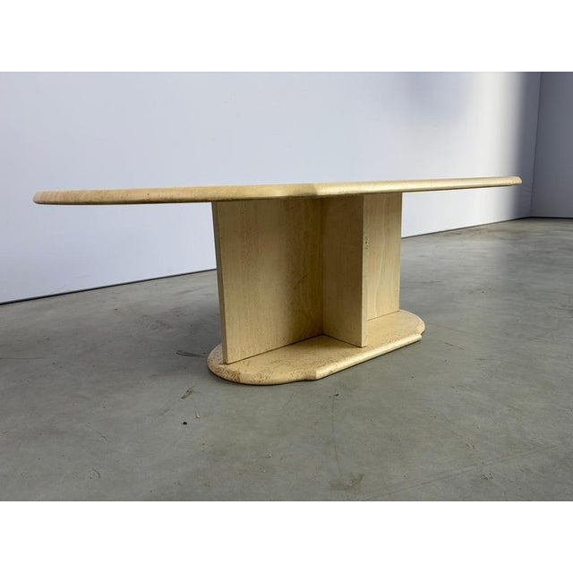 Vintage Oval Travertine Coffee Table, 1980s For Sale - Image 6 of 10