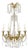 French Antique Chandelier by Baccarat, Crystal and Bronze For Sale
