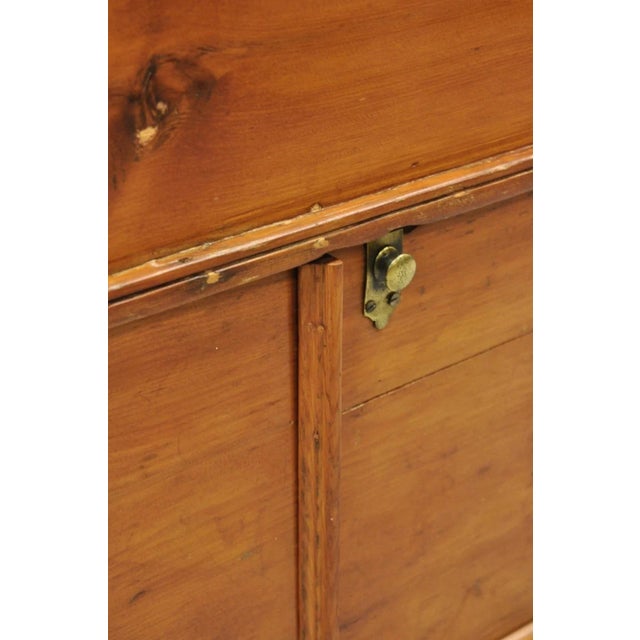19th C. French Country Primitive Pine Wood 2 Tier Dovetailed Farmhouse Dough Box For Sale - Image 9 of 12