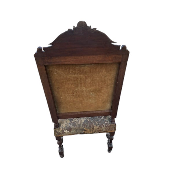 19th Century Pair of Walnut French Carved Arm Chairs For Sale - Image 11 of 12