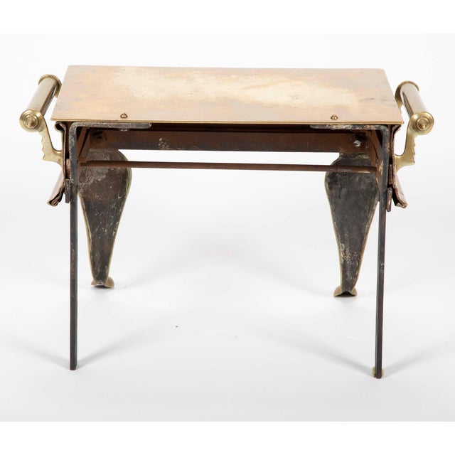 19th Century English Regency Brass Footman Stool or Side Table Chairish