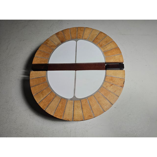 Roger Capron Ceramic and Oak Eucalyptus Coffee Table by Roger Capron, 1970s For Sale - Image 4 of 11