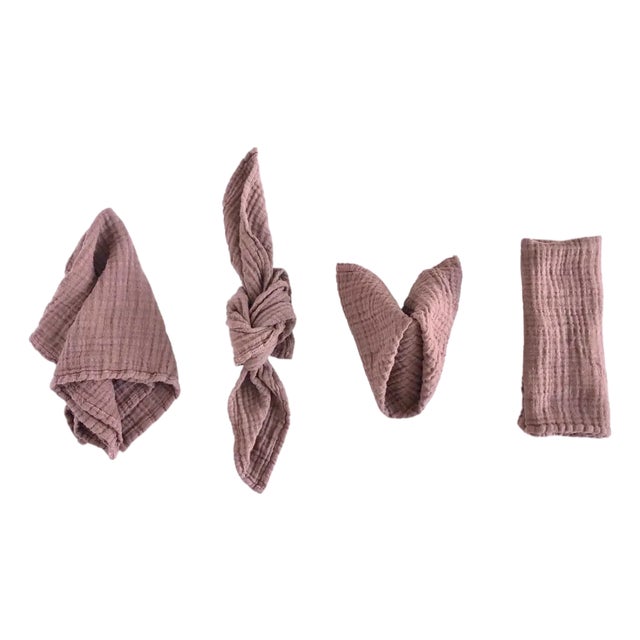 Organic Cotton Napkins - Pinot, Set of 4 For Sale