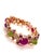 Gemstone Bochic Capri Vintage Multi-Gem Bangle, 18K Gold & Silver, 1997 For Sale - Image 7 of 12