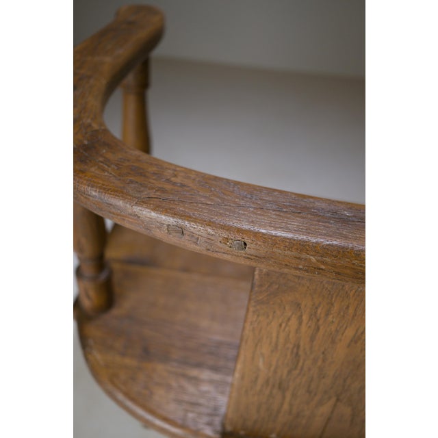 Oak Swivel Armchair, 1910s For Sale - Image 10 of 15