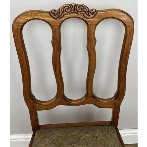 Vintage French Dining Chairs in Oak, Set of 6 For Sale - Image 9 of 15