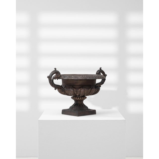 Metal 19th Century France Black Iron Planter For Sale - Image 7 of 8