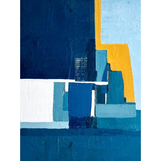 Contemporary Navigating the Moment Framed Abstract Painting by Melanie Biehle For Sale - Image 3 of 4