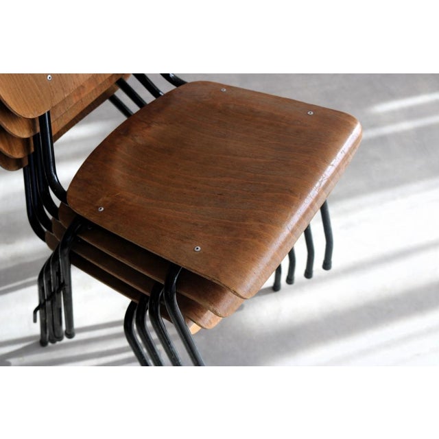 Vintage Industrial Stackable School Chair, 1960s For Sale - Image 6 of 9