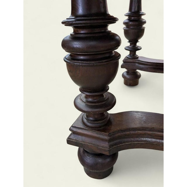 Antique Wilhelminian Style Table in Oak, 1890s For Sale - Image 6 of 11