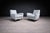 Giuseppe Scapinelli Pair of Armchairs in Hardwood & Light Blue Chenille, Giuseppe Scapinelli, 1950s For Sale - Image 4 of 11