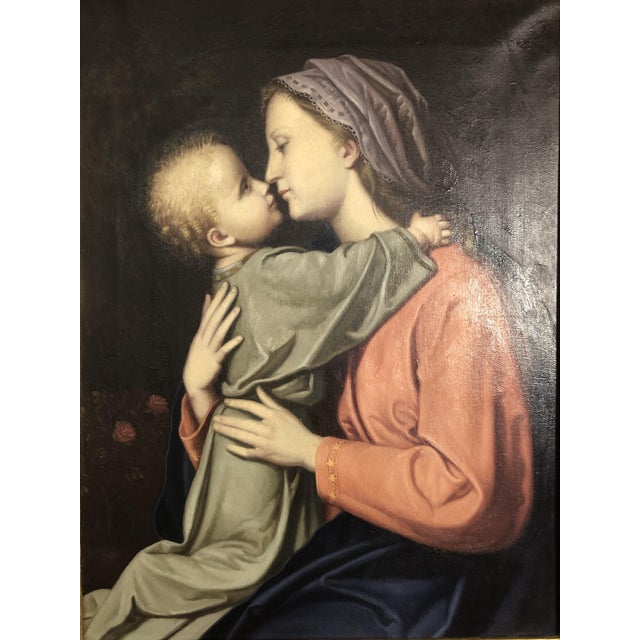 Virgin and Child, 1982, Oil on Canvas For Sale - Image 4 of 16