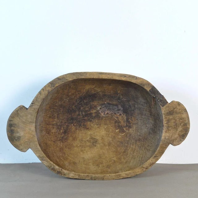 Handmade Hungarian Wooden Dough Bowl, Early 1900s For Sale - Image 4 of 7