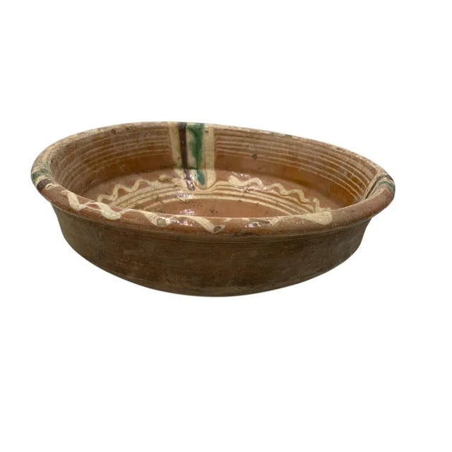 Antique Hungarian Folk Art Decorative Bowl For Sale - Image 4 of 6