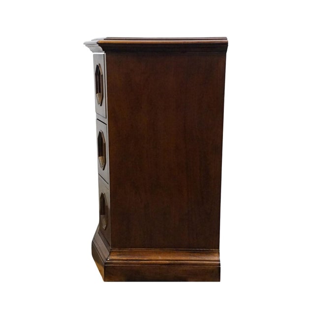 Bernhardt Furniture Solid Cherry Italian Neoclassical Tuscan Style 36" Bachelor's Chest / Nightstand 327-230 For Sale - Image 9 of 14