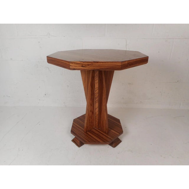 Contemporary Modern Custom-Made Octagonal End Table For Sale - Image 13 of 13