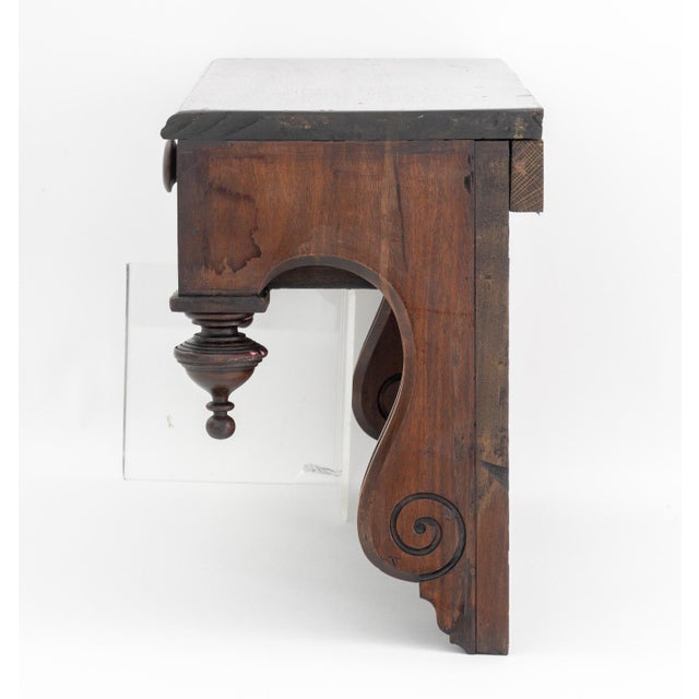 American Empire Style Mahogany Wall Console For Sale - Image 9 of 10