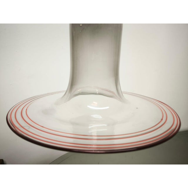 Murano Suspension with Red Stripes, 1970s For Sale - Image 9 of 14