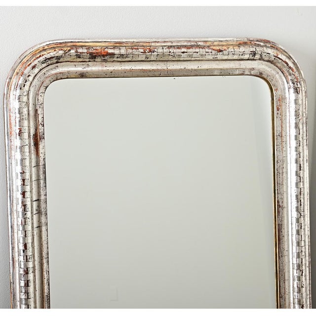 Transparent French 19th Century Louis Philippe Silver Gilt Mirror For Sale - Image 8 of 9