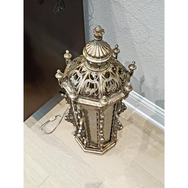 Gothic Neiman Marcus Kenmore Home Gothic Revival Floor Lantern Lamp For Sale - Image 3 of 4