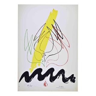 Marcello Pirro, Doves, Lithograph on Paper, 1970s For Sale