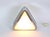 Mid-Century Modern Vintage Mid-Century Modern Triangular Chrome and Glass Table Lamp For Sale - Image 3 of 11