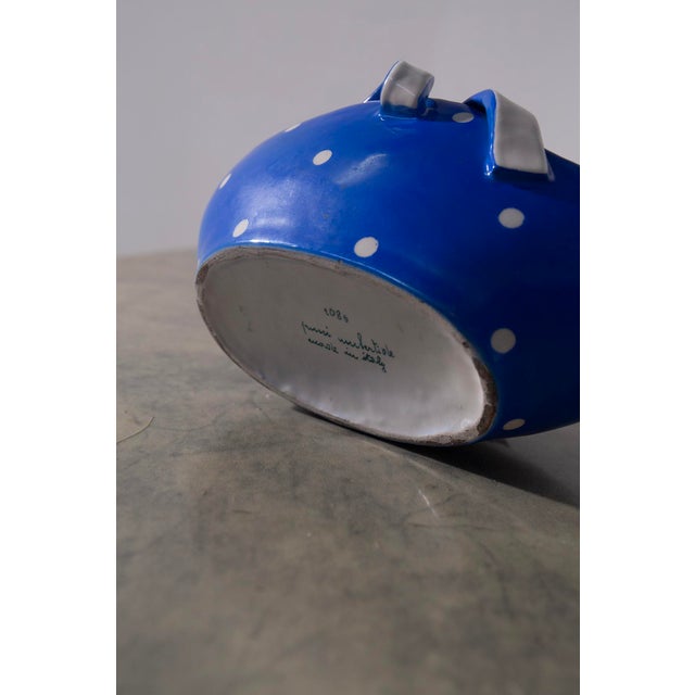 Blue Italian Blue Ceramic Vase by Pucci, 1950s For Sale - Image 8 of 9