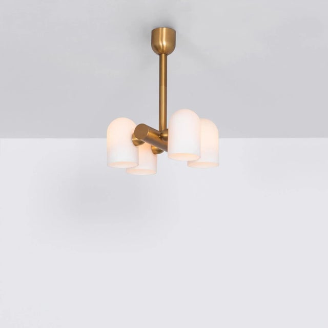 Contemporary Odyssey Brass Chandelier by Worm For Sale - Image 3 of 8