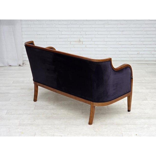 Danish Art Deco Style 2-Seater Sofa in Ash and Furniture, 1950s For Sale - Image 6 of 18
