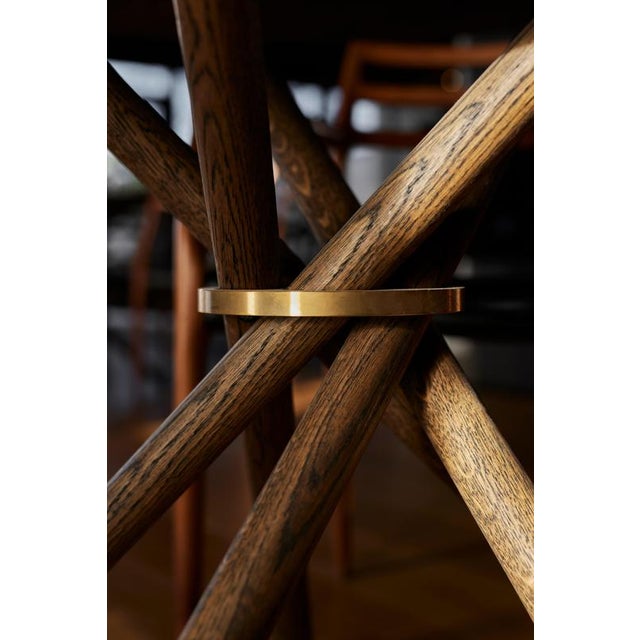 Wood Hector Dark Oak Dining Table 140 by Eberhart Furniture For Sale - Image 7 of 9