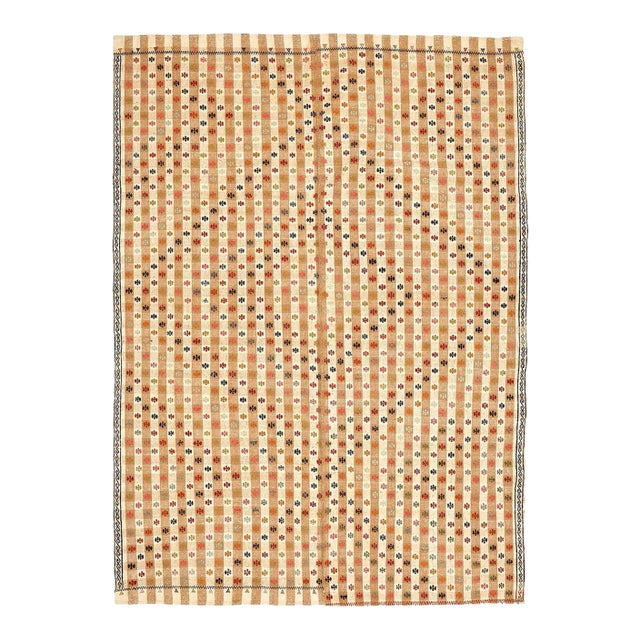 Mid 20th Century Decorative Vintage Turkish Kilim Rug For Sale