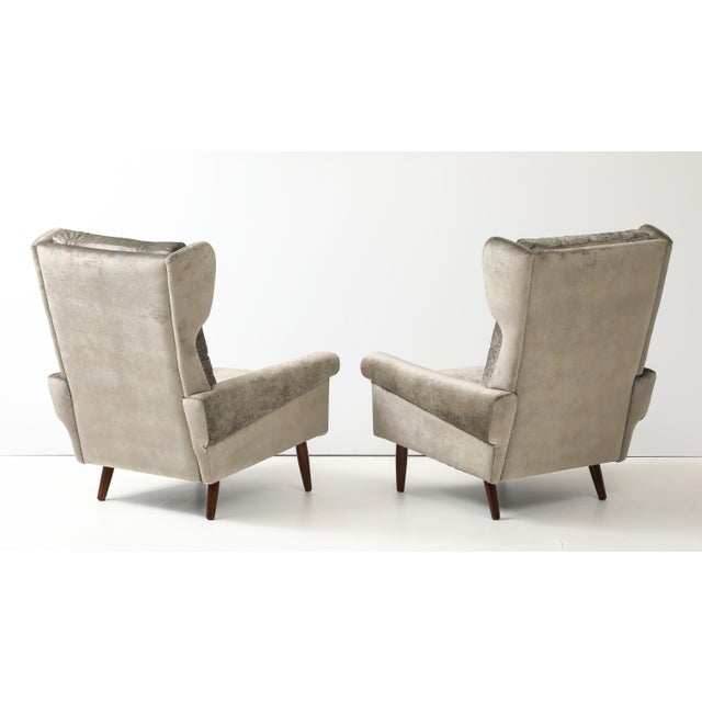 Svend Skipper High Back Lounge Chairs in Barbara Barry Couture Fabric For Sale In New York - Image 6 of 12