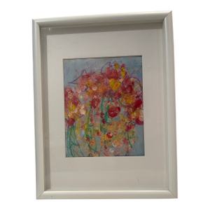 Original Mixed Media Artwork (Watered Acrylic Painting and Ink on Art Paper); Signed, Framed