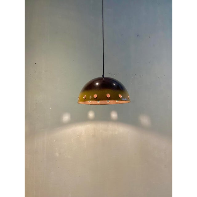 Metal Enamel Pendant Lamp, 1970s For Sale - Image 7 of 7
