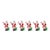 Contemporary Glass Santa with Cardinal Bird Ornament (Set of 6) For Sale - Image 3 of 3