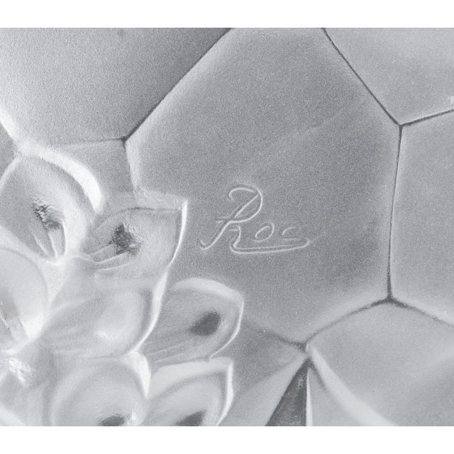 1930s Pair of Art Deco Bowl Chandeliers With Floral Motifs For Sale - Image 9 of 10
