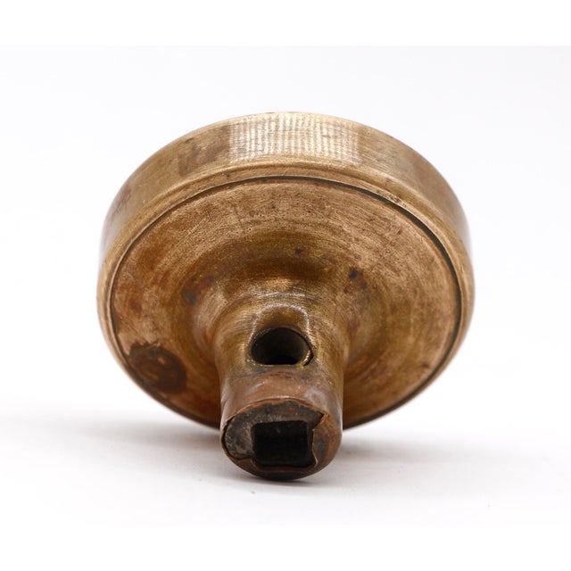 Mid 20th Century Vintage Classic Brass Flat Sided Passage Door Knob For Sale - Image 5 of 5