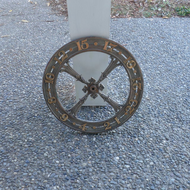 Antique Elevator Floor Indicator 20" Cast Iron Architectural Salvage For Sale - Image 17 of 18