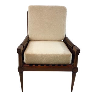 Global View Palm Beach Woven Leather Club Chair For Sale