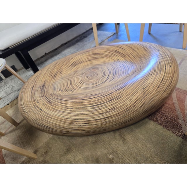 Fiberglass vintage egg shape coffee table . It can be used indoor or outdoor.