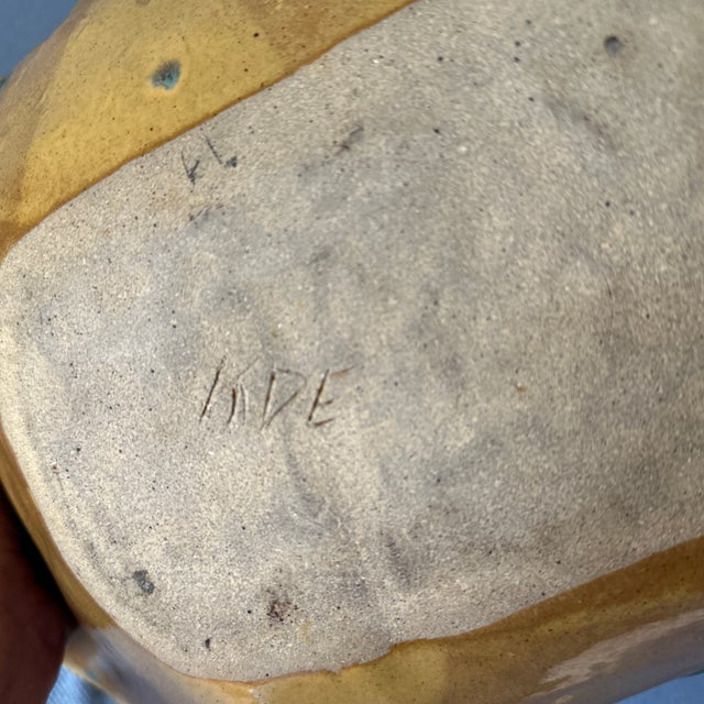 Late 20th Century Handmade Pottery Bowl Studio Art Signed For Sale In Nashville - Image 6 of 8