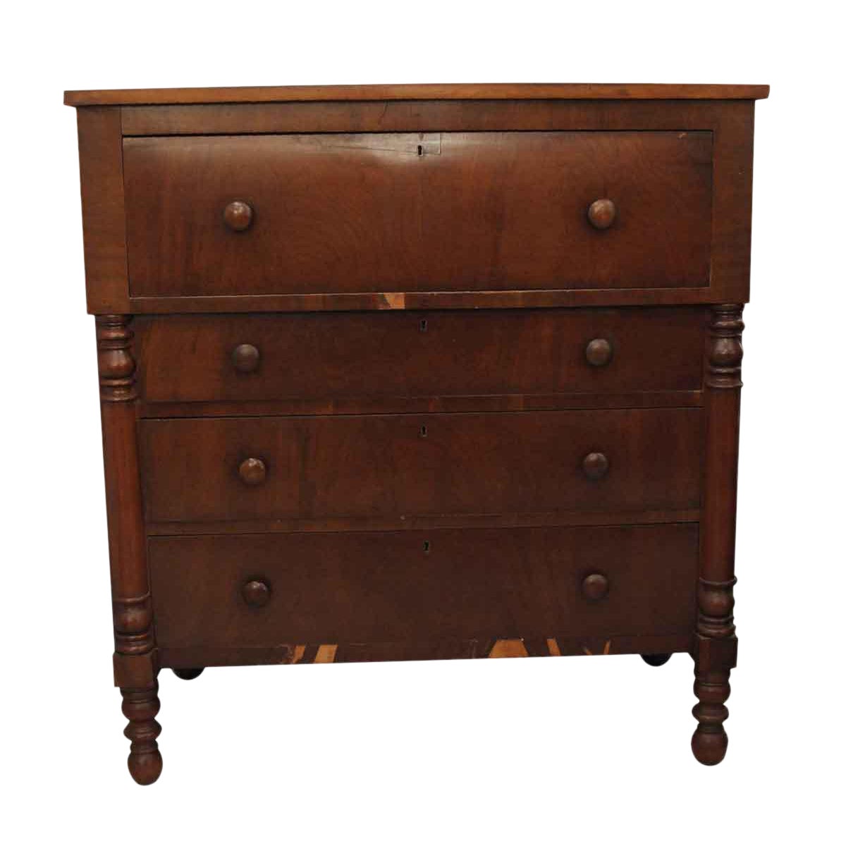 Mahogany Empire Style Dresser With 4 Drawers Chairish