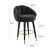 Wood Myla Black Swivel Counter Stool For Sale - Image 7 of 9