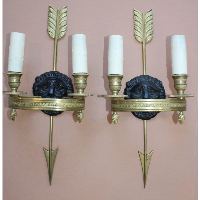 French Empire Gilt Bronze Wall Lights, 1900s, Set of 2 For Sale - Image 16 of 16