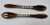 Vintage hand carved wood salad spoon and fork set with mother of pearl inlay. MCM