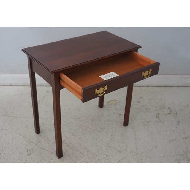 Rococo Stickley Colonial Williamsburg Wa-1014 Mahogany Gloucester Side Table For Sale - Image 3 of 18