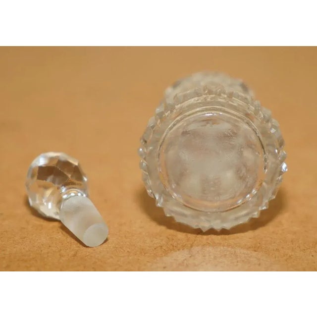 Antique Decorative Cut Glass Crystal Collectable Dressing Table Perfume Bottle, 1920 For Sale - Image 6 of 7
