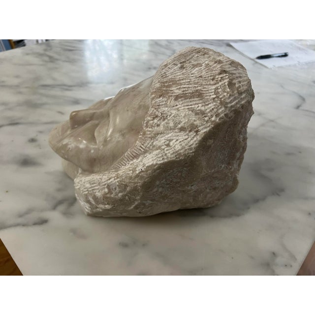 1970s Vintage Bust of a Woman Meditating or Sleeping For Sale - Image 5 of 7